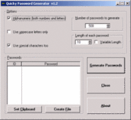 Quicky Password Generator screenshot